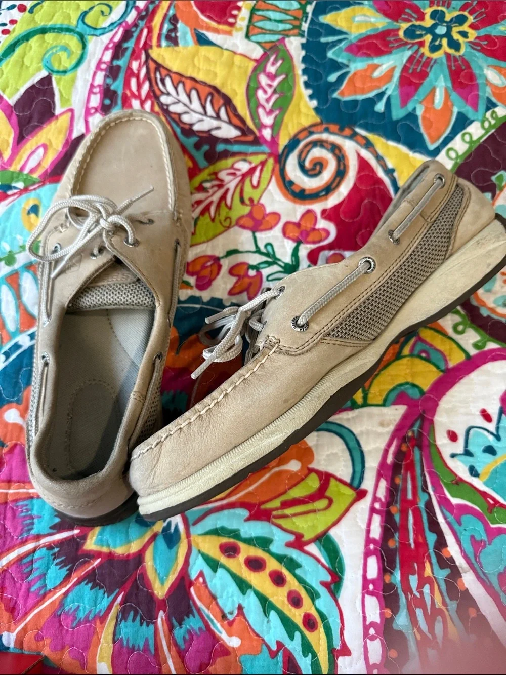 Sperry Men's Casual Boat Shoes in Light Tan